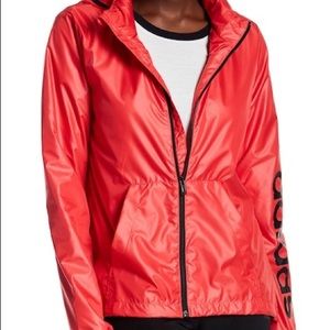 Red adidas windbreaker